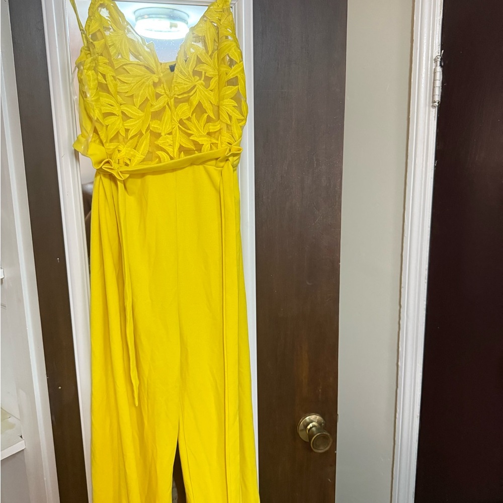 Vibrant Yellow Lace Jumpsuit